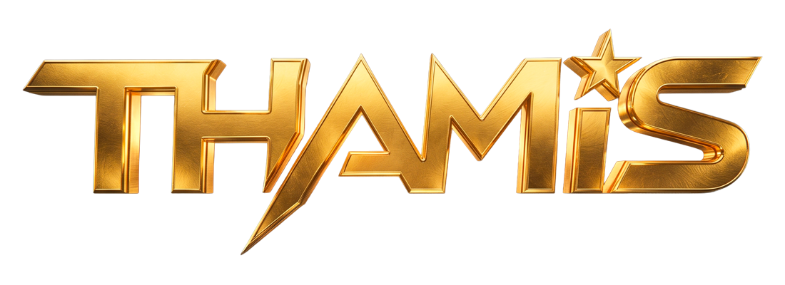 Logo Thamis doré en relief